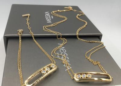 中国 VVSのダイヤモンドと大型女性の18Kのイエロー・ゴールドのパリ移動ブレスレット 販売のため
