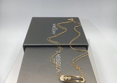 China Dual Chain Necklace Paris Jewelry18K Yellow Gold No Gemstone With Saddle Shape for sale
