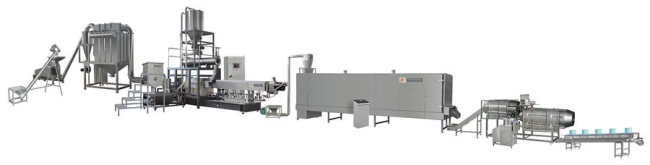 Automatic feed puffing production line