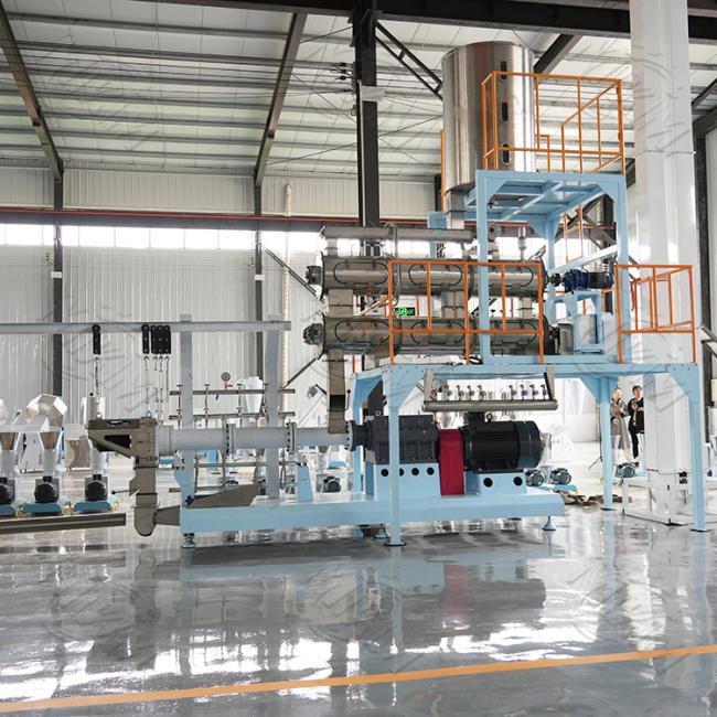 Twin screw fish feed extruder machine