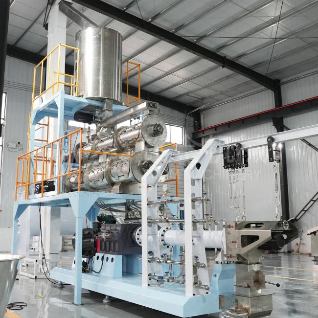 Twin screw pet feed extruder machine