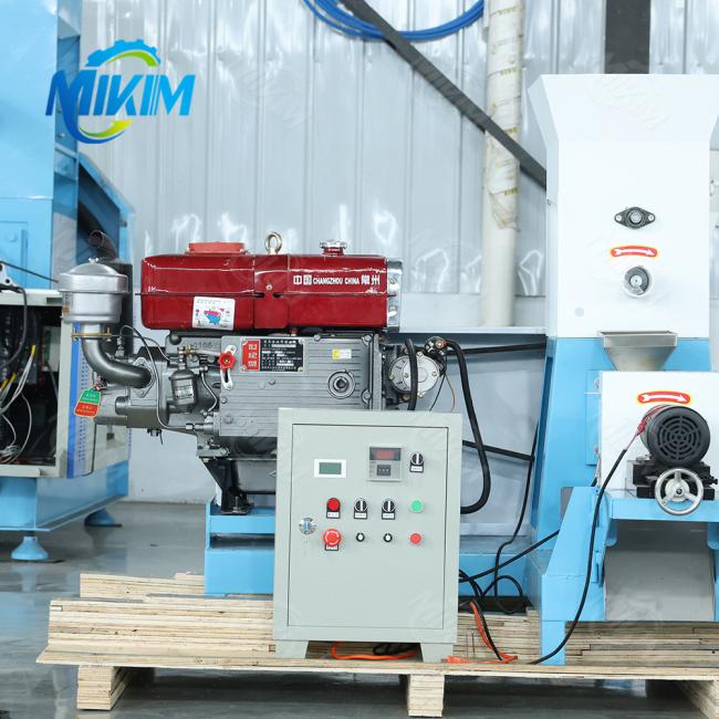 diesel Single-Screw floating fish feed pellet maker machine