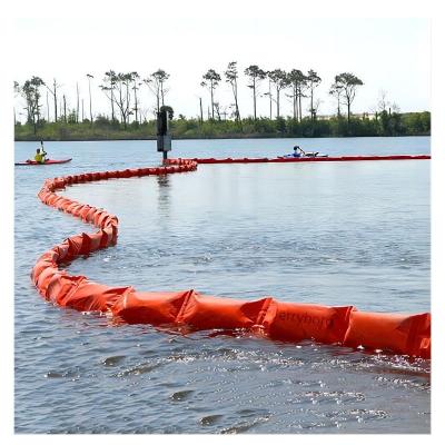 中国 Orange Floating PVC Containment Boom for Water Field Spill Leakage 販売のため