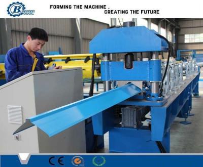 China 380V Industrial Ridge Cap Roll Form Machine , Roof Cap Making Machines for sale