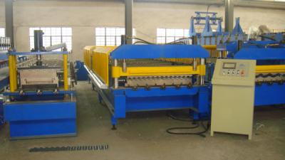 China High Stress Metal Corrugated Roll Forming Machine , Corrugated Roofing Sheet Making Machine for sale