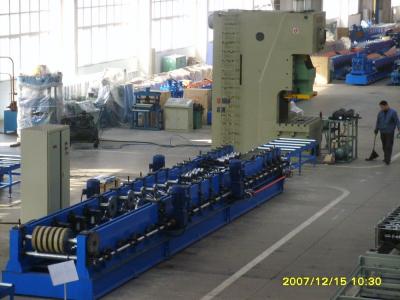 China 45 Degree Cutting Multi Punching Cable Tray Roll Forming Machine For Steel Door Frame for sale