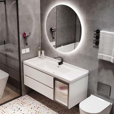Chine Vanité de salle de bains de vanité en céramique de salle de bains de SONSILL petite avec l'évier 70kg à vendre