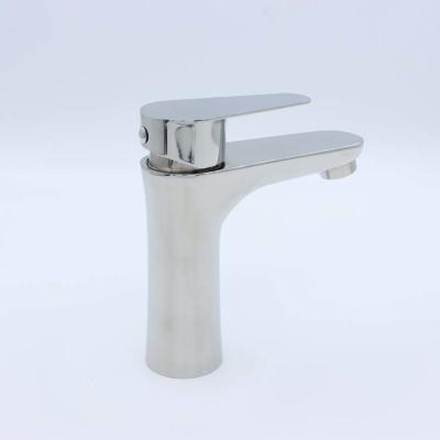 China 304 Stainless Steel Bathroom Basin Mixer Taps Brushed 150mm*140mm for sale