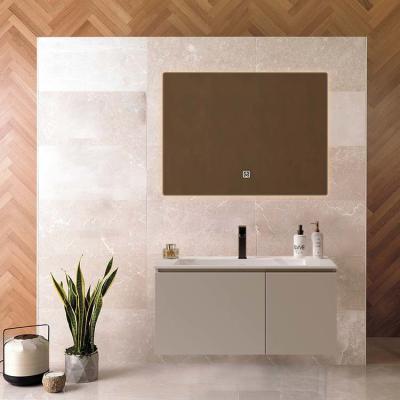 China SONSILL Modern Wood Vanity Nano Rock Solid Wood Bathroom Vanity for sale