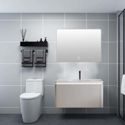 Китай Твердая деревянная стена тщеты Bathroom шифера установила с зеркалом светов умным продается