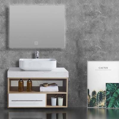 China SONSILL Bathroom Vanity Cabinets Wall Mount Bathroom Cabinets With LED Mirror for sale