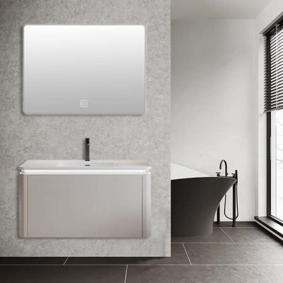 China Rock Integrated Countertop Slate Bathroom Vanity Waterproof for sale