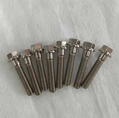 China Heated Treated Titanium Flange Hex Cap Bolt And Screw Cutomized Gr1,Gr2, for sale