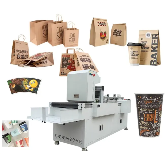 High Speed Paper Bag Printing Machine Paper Cup Fan Printer Printing Carton Box Printer Single Pass Printer