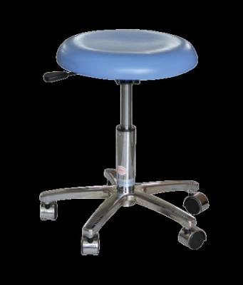 China blue stainless steel medical stools with locking wheels φ380x430/530mm for sale