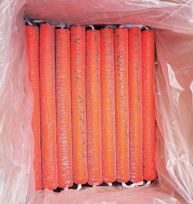 Shirred casing in cartons