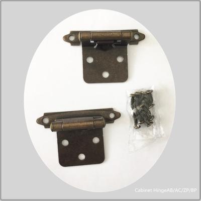China Self Closing Commercial Spring Loaded Door Hinges For Furniture Hardware Bright Brass Plated for sale