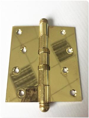 China Round Ball Tip Heavy Duty Door Hinges Ball Bearing Golden Polished 3.0mm for sale