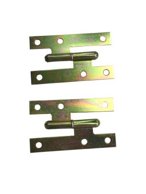 China Yellow Zinc Plated MS 110x55 H Cabinet Hinges Flat Head Heavy Duty for sale