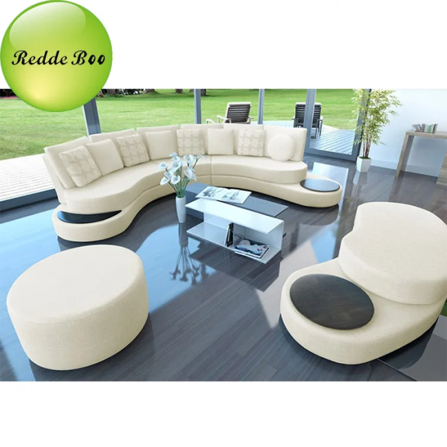 Redde Boo Curved Sectional Sofa in living room setting
