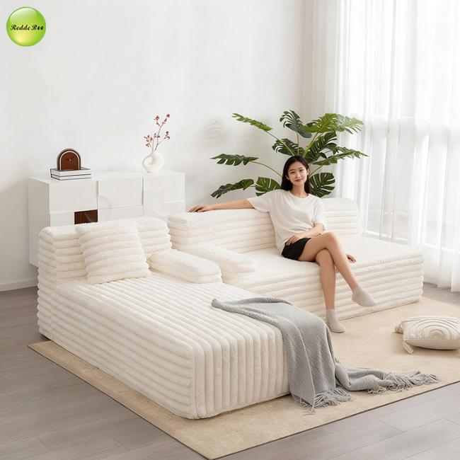 Modern L-shaped sectional sofa in living room setting