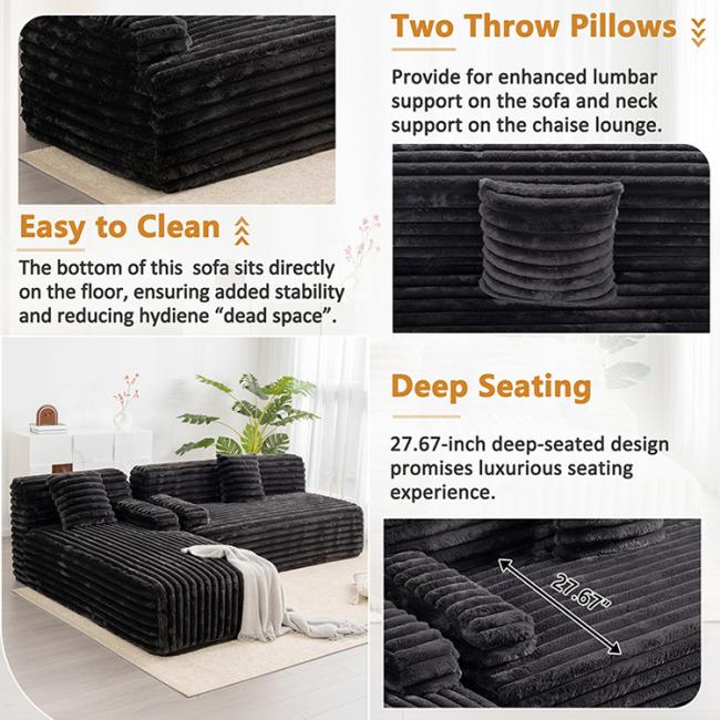 Illustration of sofa's high-density sponge construction