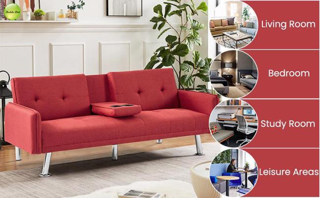 Sofa bed in both sofa and bed configurations