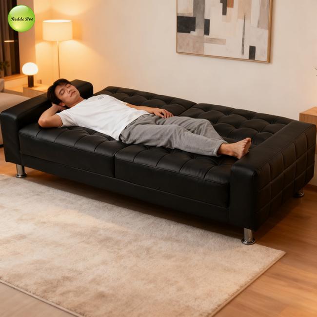 Convertible sofa bed in both sofa and bed configurations