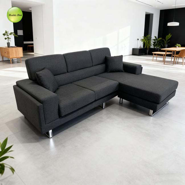 Modular sofa components separated