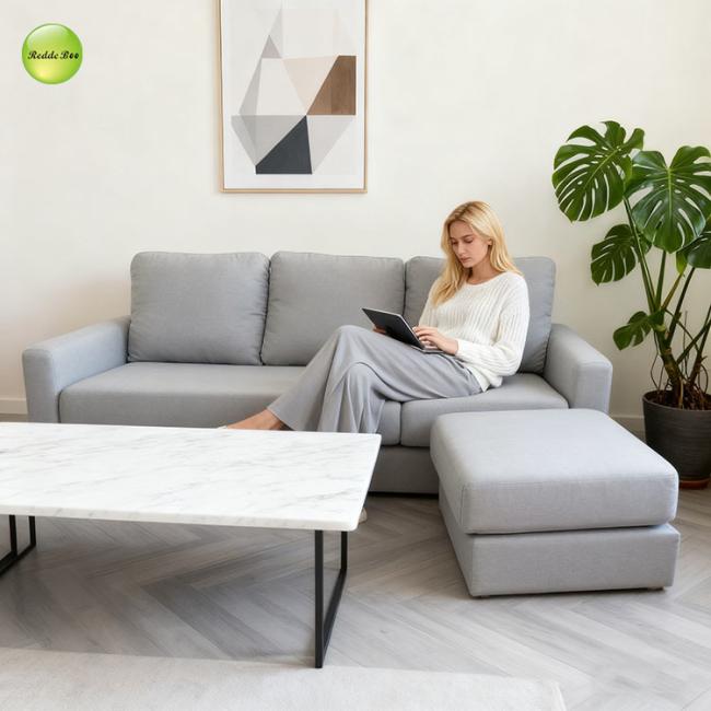 Sofa in different color option with room decor