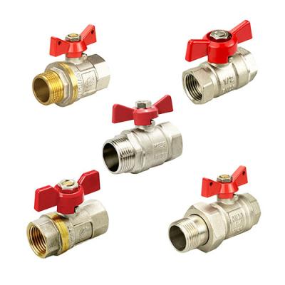 China Gas Pipes Plumbing Straight Ball Valve Brass Natural Gas Control Npt Ball Valve for sale