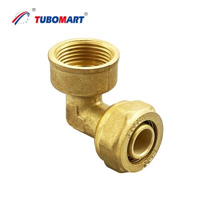China Brass Chrome Plated Compression Fittings Leak Resistant Pex Plumbing Fittings for sale