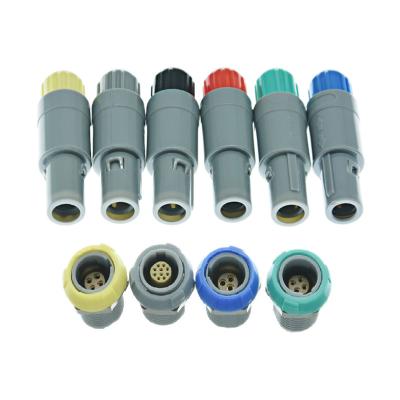 China Electrical Push Pull Self-latching Plug Socket Replacement Plastic Tube Connector PAG PKG for sale