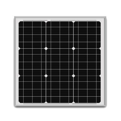 China Small Size 40W 12V Solar Panel , Commercial Mono Solar Panels With White Frame for sale