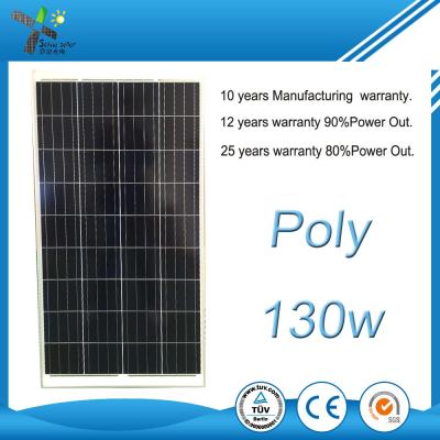 China Silver / Black Colour Polycrystalline Solar Panel 130 Watt IP65 Protection Level for sale