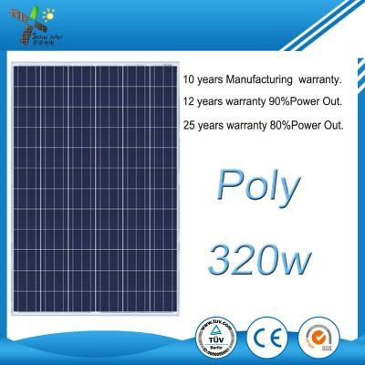 China High Efficiency Poly Crystalline Solar Panel 320W With 90cm UV Resistance Cable for sale