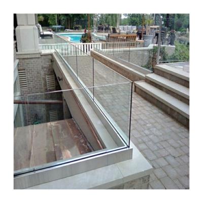 China U channel external glass balustrade porch railing for sale