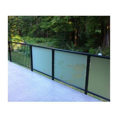 China Courtyard aluminum fence glass garden balustrade supplier tempered glass railing aluminum u channel for sale