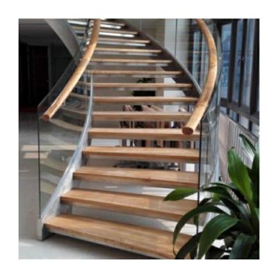 中国 Solid timber steps arc staircase Edmonton curved stairway chair lift prices 販売のため