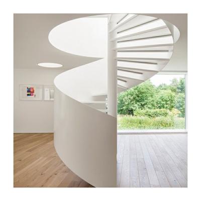China Museum low price wood stair Cheap Spiral Staircase en venta