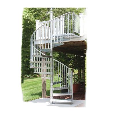 中国 Prefab metal stairs doulbe steel stringer stairs buy wrought iron spiral staircase 販売のため