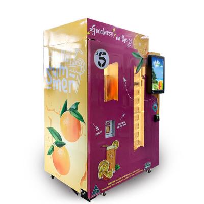 China Visible Juicing Process Healthy Orange Juice Vending Machine Wifi Coins Bank Notes Payment for sale
