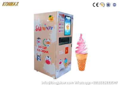 China AD Screen Self Service Soft Ice Cream Vending Machine  High Flexibility for sale