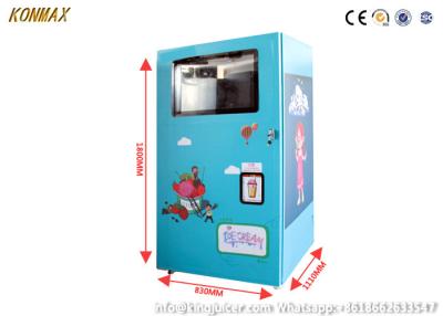 China 70g/Cup Cash QR Code Soft Ice Cream Vending Machine Tempered Glass Panel for sale