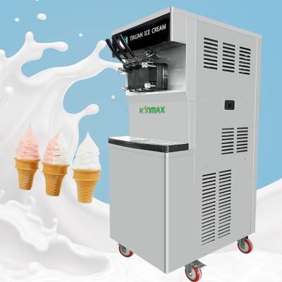 China Three Flavors Liquid Nitrogen Soft Ice Cream Machine Auto Cleaning for sale