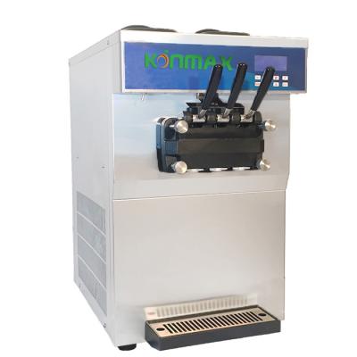 China Countertop Double Cylinder Softy Ice Cream Machine With Magnetic Air Pump for sale
