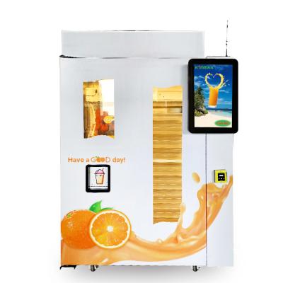 China Tamaño exprimido fresco Juice Vending Machine fresco de fichas de la taza 450ml en venta