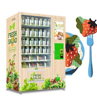 China belt conveyor lift refrigerated beer combo vending machine dispenser machine for fruit salad for sale