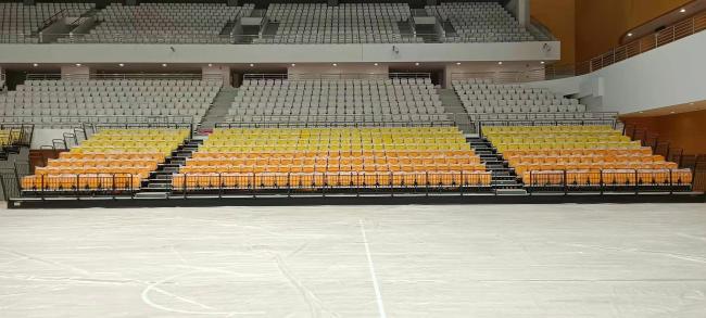 Flyon Stadium Sports Seats - Black plastic stadium seating with air injection technology