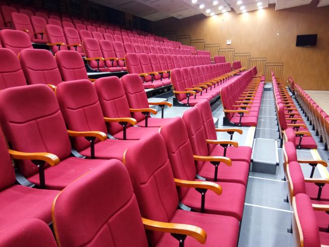 Modern theater seating in venue